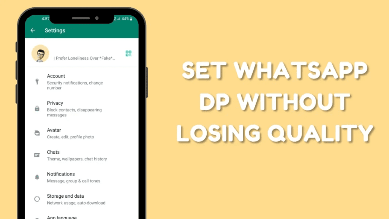 Set WhatsApp DP Without Losing Quality