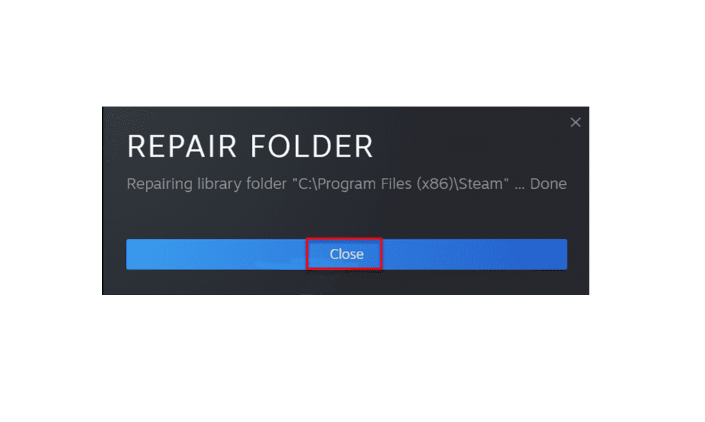 Repair the Steam Library folder