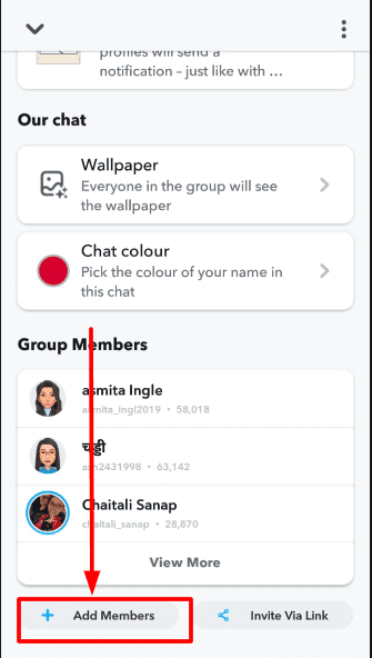 Now click on the “Add Members” option