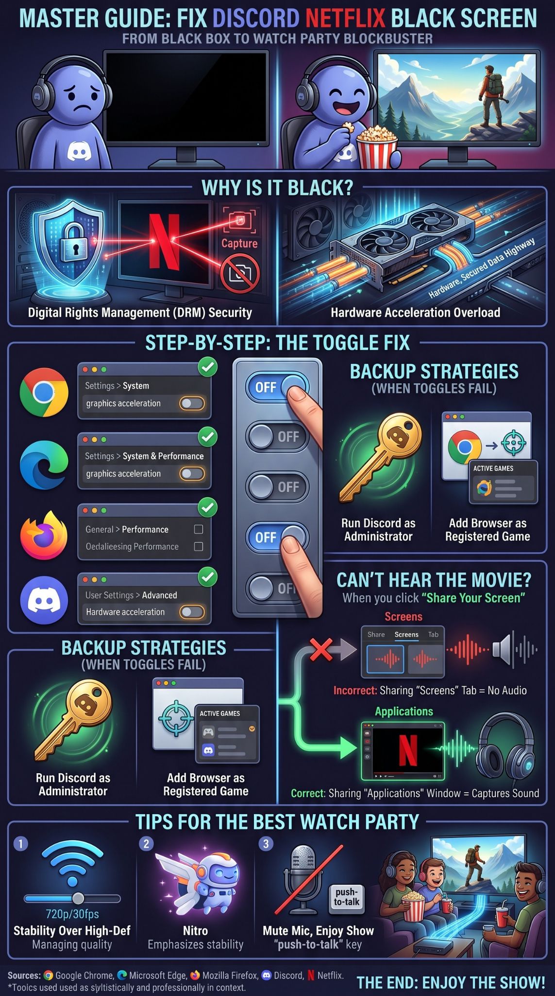 stream netflix discord black screen