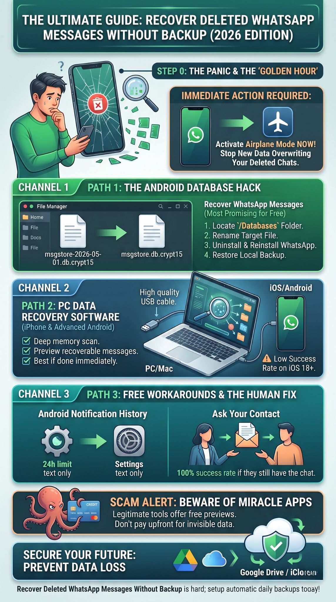 recover deleted WhatsApp messages without backup