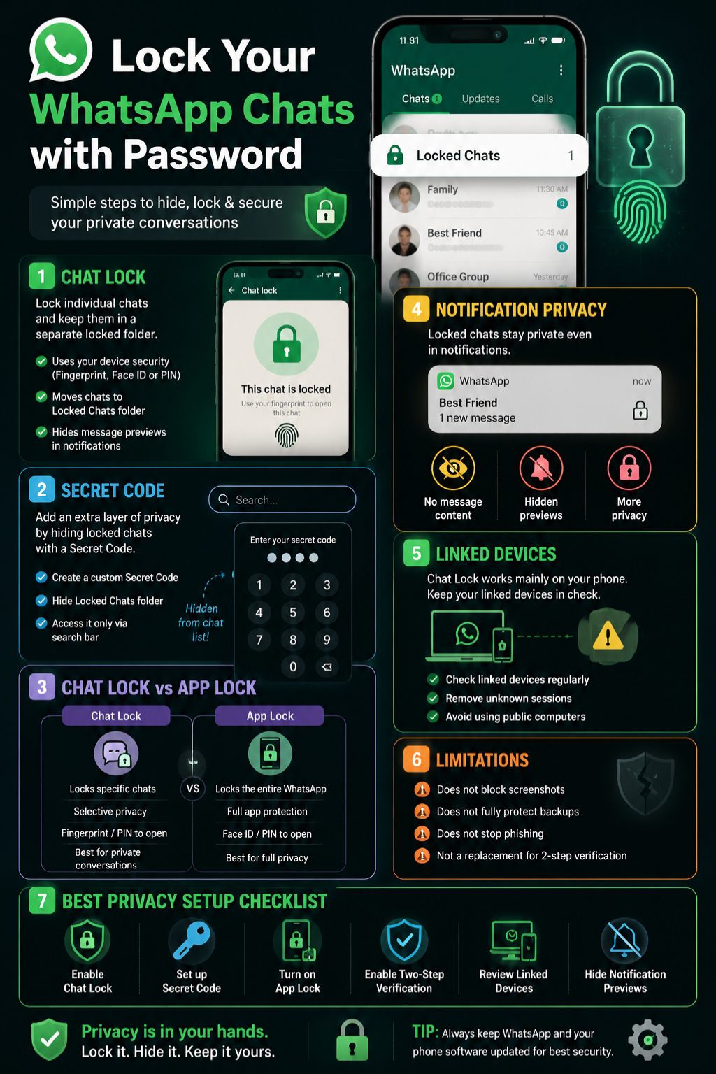 lock whatsapp chats