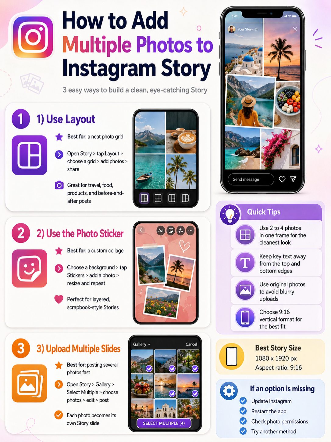 multiple photos instagram story