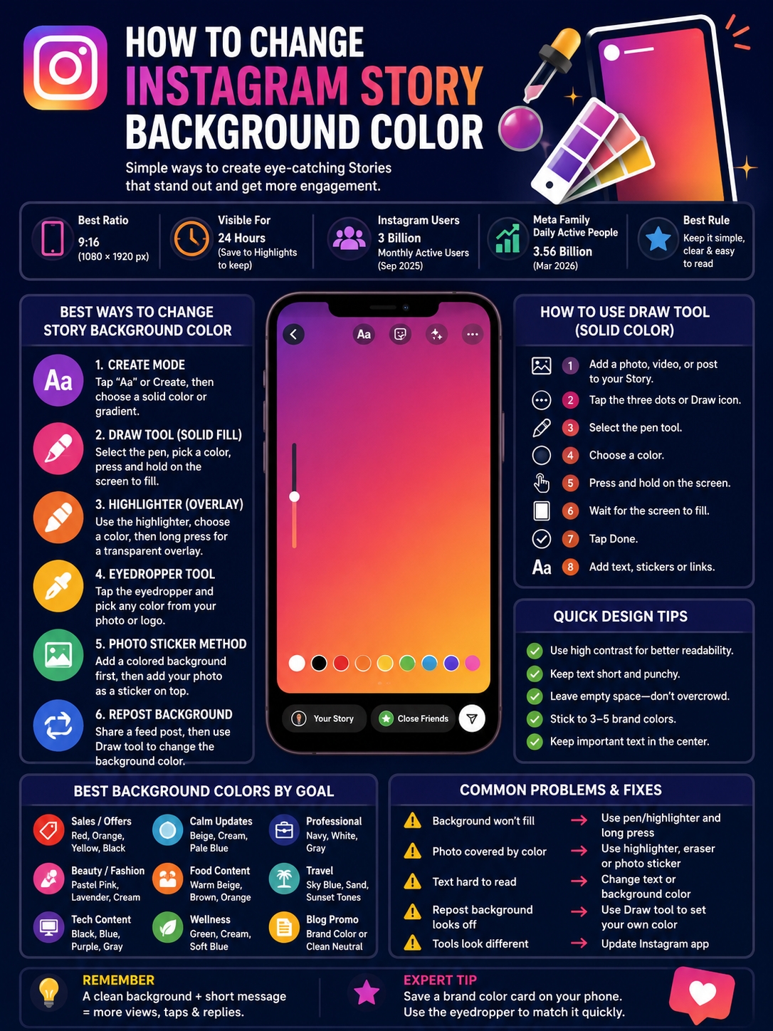 instagram story background color