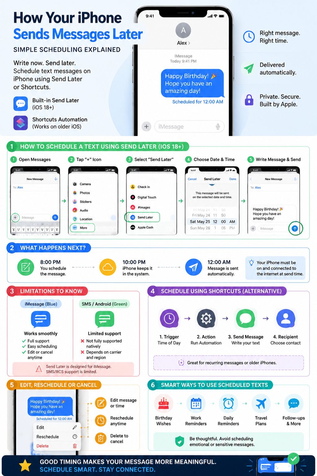 schedule text iphone