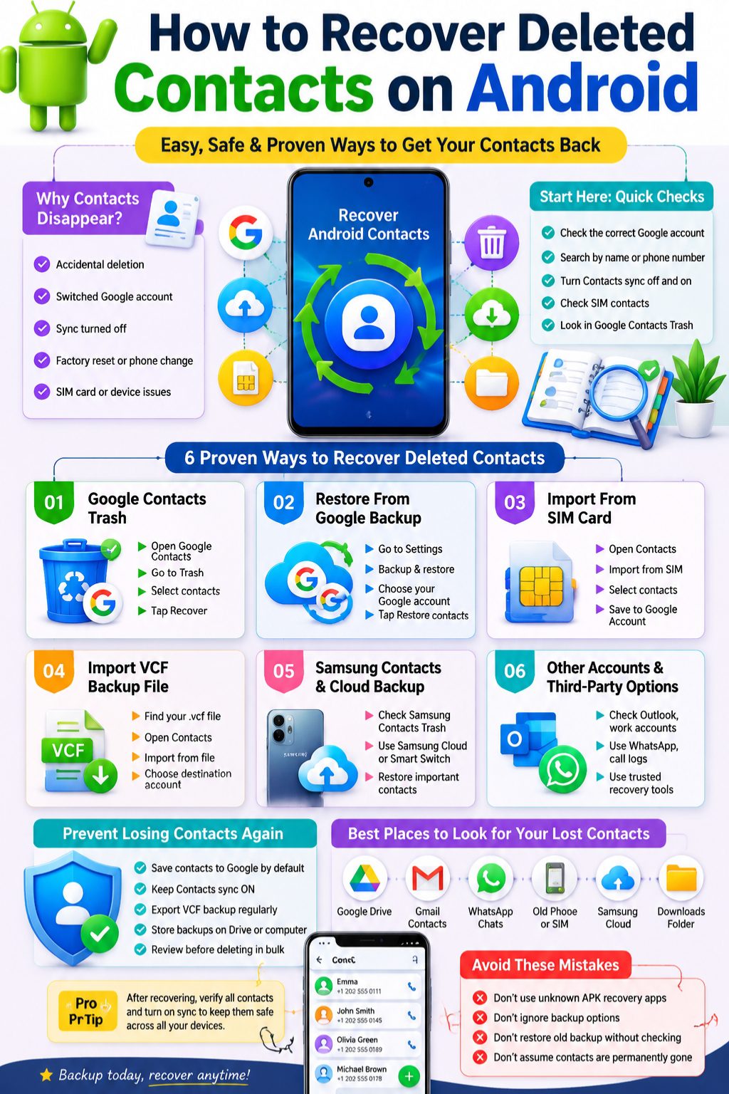 recover android contacts