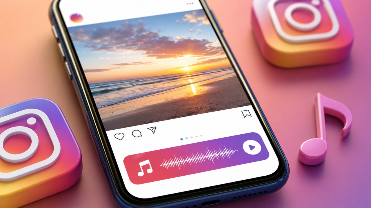 add music to instagram post