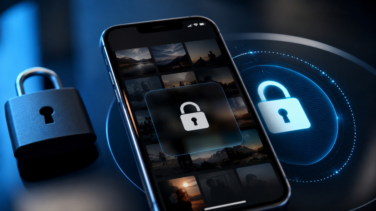 hide photos on iphone