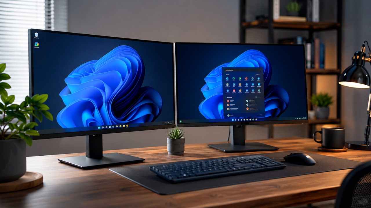 set up dual monitors windows