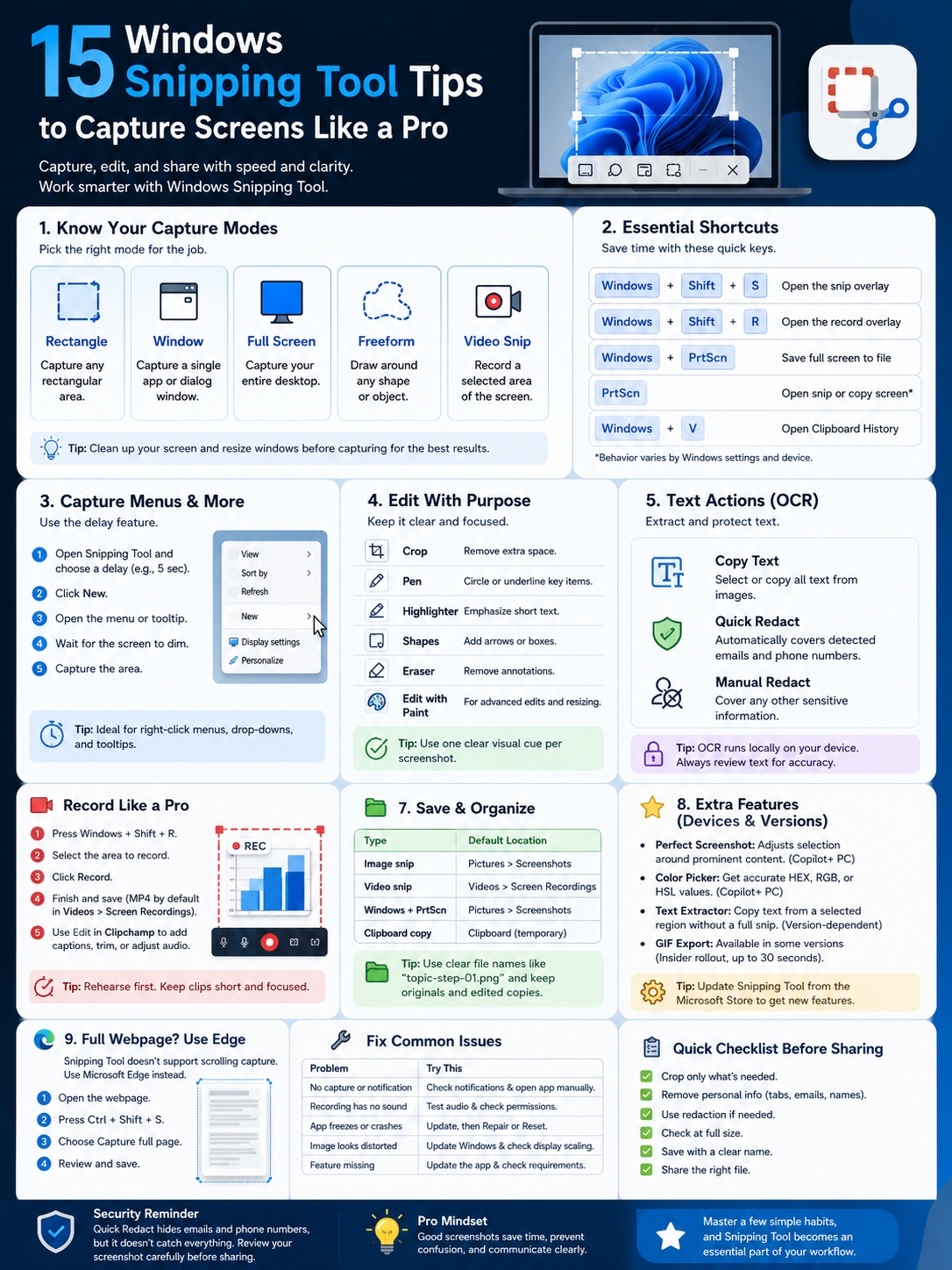 windows snipping tool tips