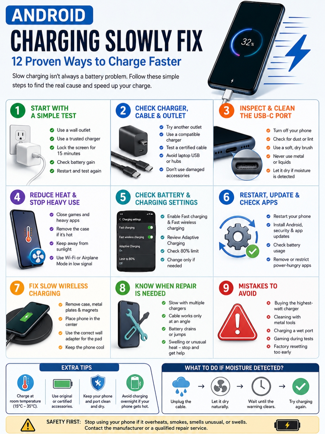 android charging slowly fix