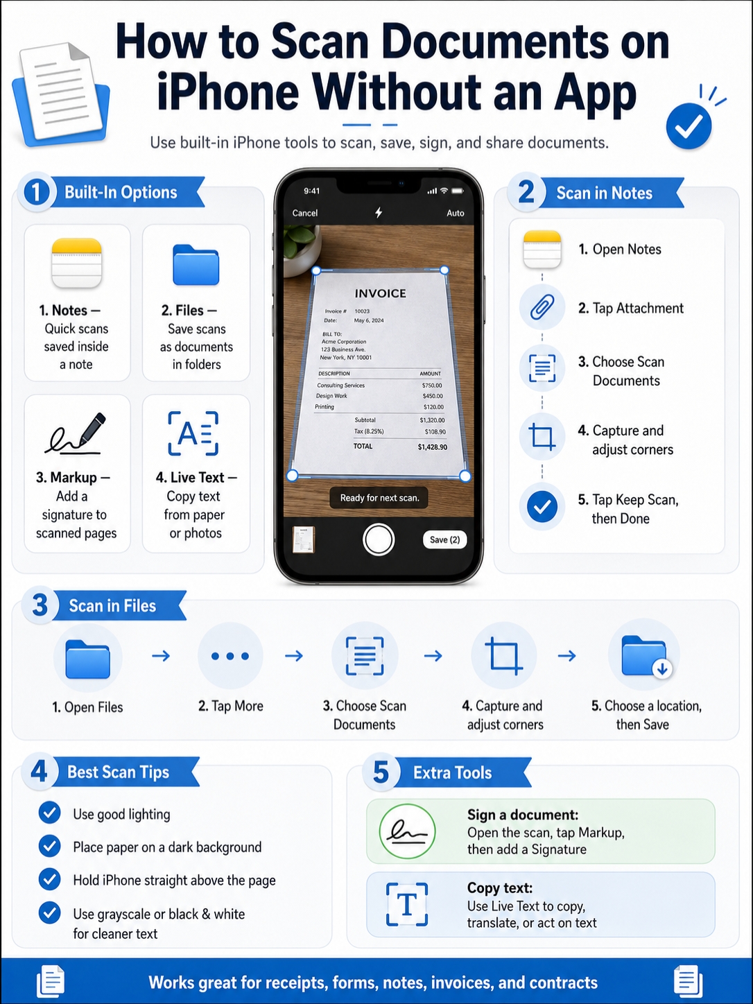scan documents on iphone