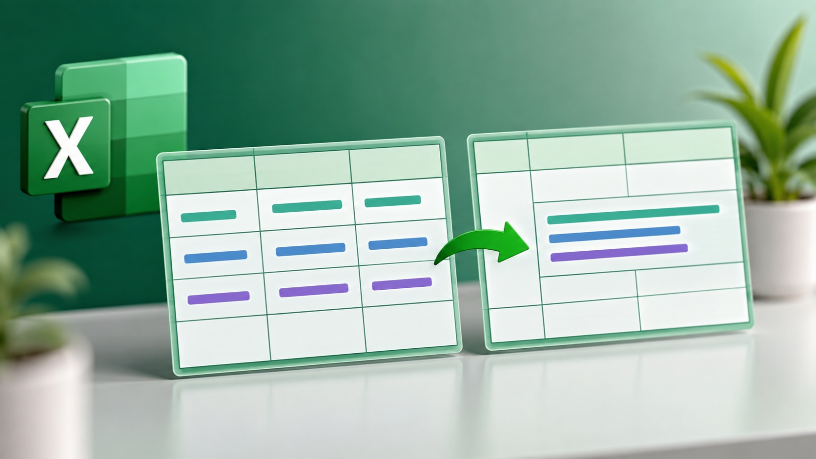 merge cells excel keep data